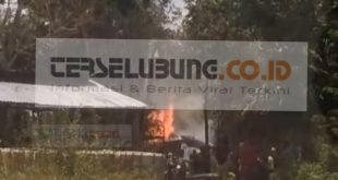 Lagi…! Tempat Masakan Minyak Ilegal Drilling Di Wilayah Kecamatan Babat Toman Terbakar
